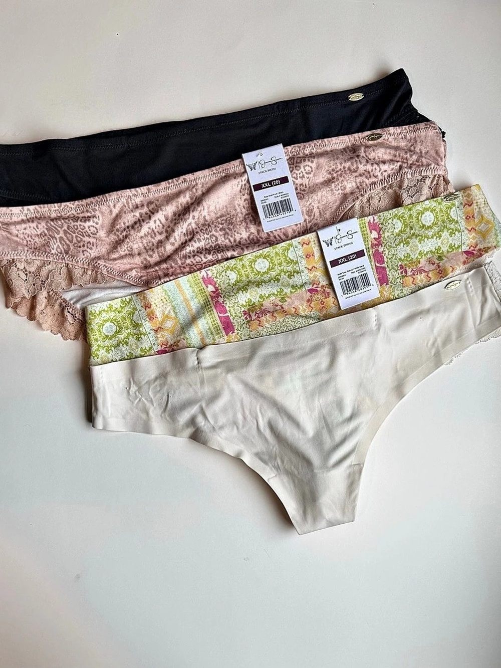 NWT Jessica Simpson 4-Piece Panty Lot Size XXL Seamless & Lace